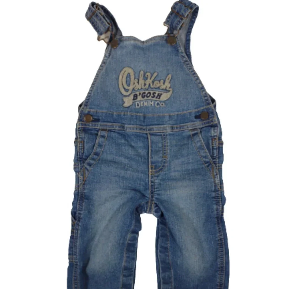Osh Kosh Denim Overalls Baby Size 12 months Blue Jeans